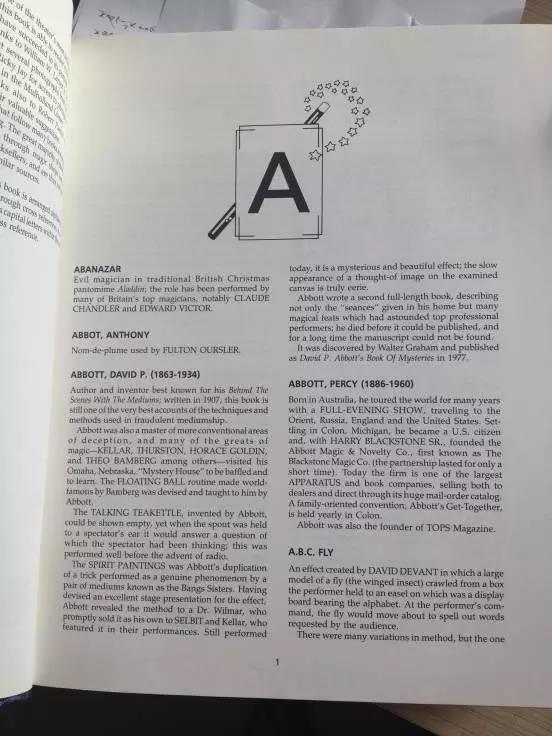 《魔术与魔术师百科全书》(The Encyclopedia of Magic and Magicians)